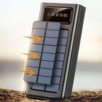 Solar Power Bank with Built-in Cables
