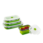 Portable preservation folding silicone lunch box