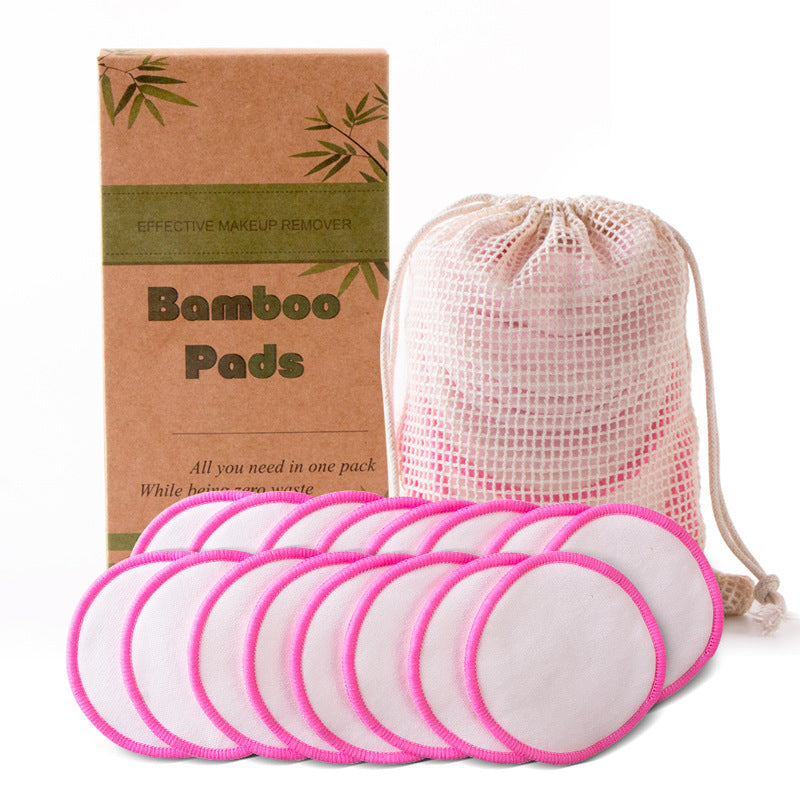 Bamboo fiber makeup remover pad