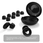 Noise-reducing earplugs with a filter