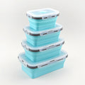 Portable preservation folding silicone lunch box