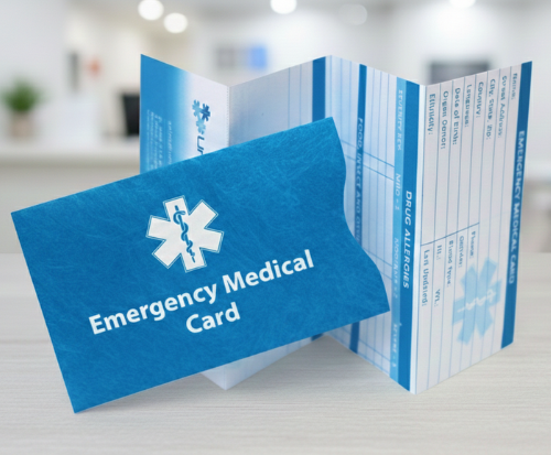 Pocket Size - 4 Pack Emergency Information Id Card
