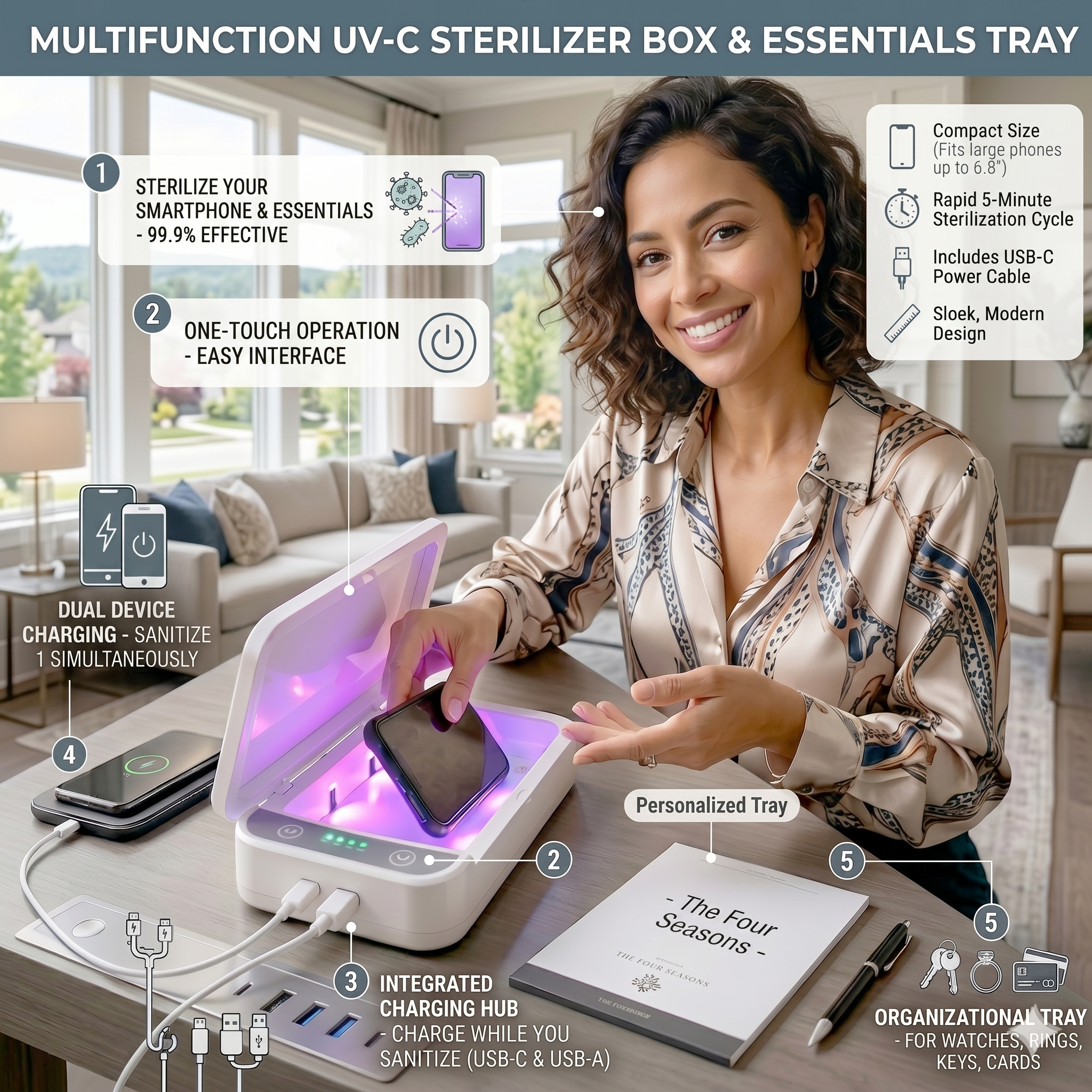 UV Disinfection Box for Multi-Function Use