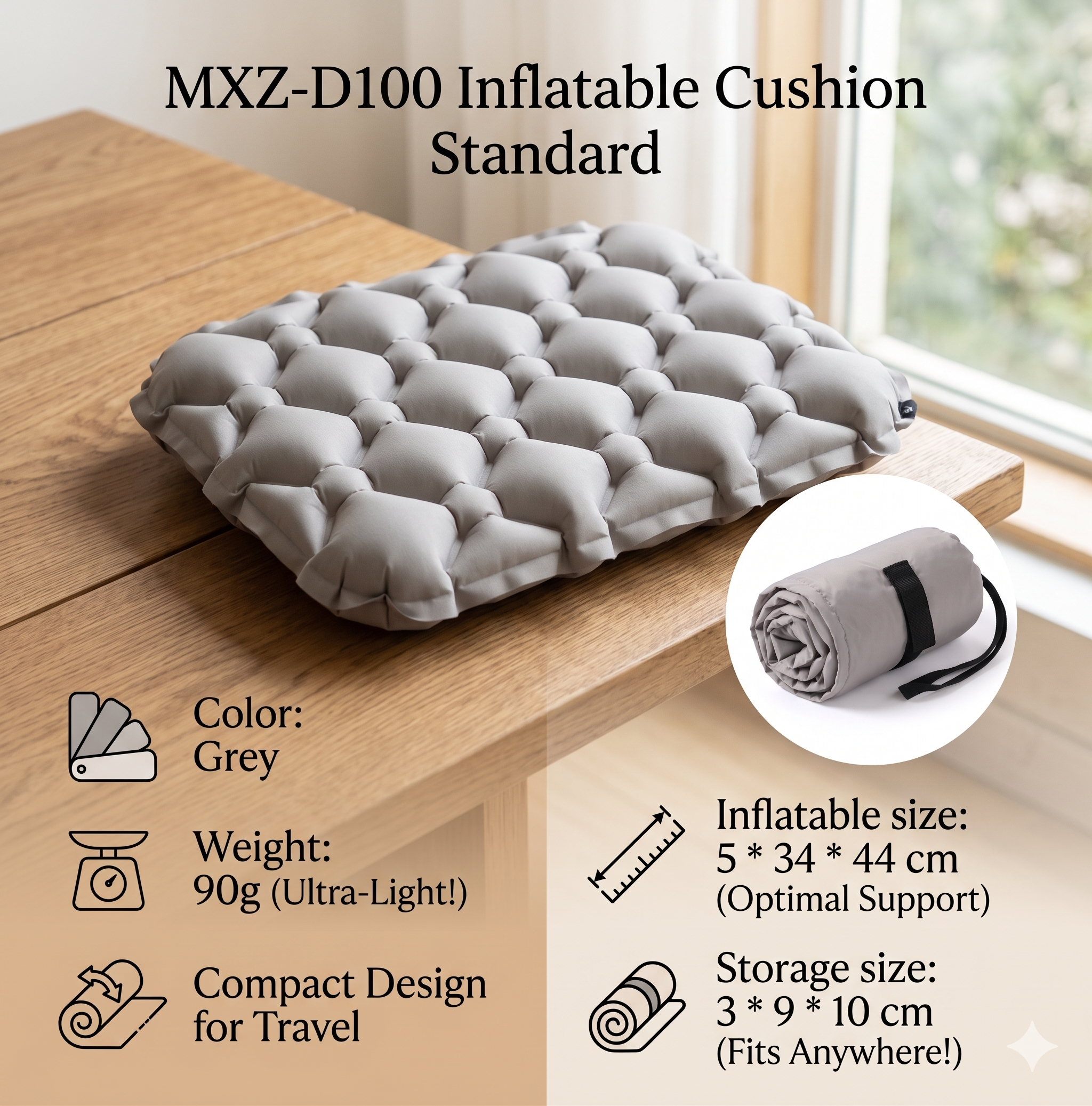 Inflatable Travel Mattress — Lightweight Camping Mat for Hiking, Travel & Outdoor Sleep