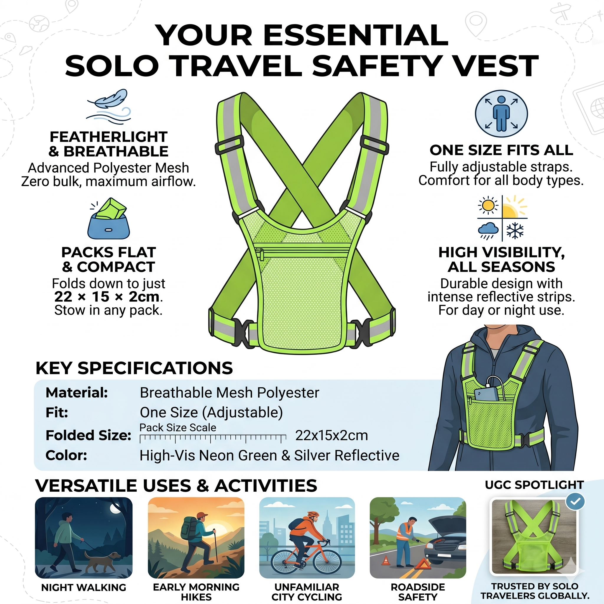 Reflective Safety Vest — Be Seen, Stay Safe