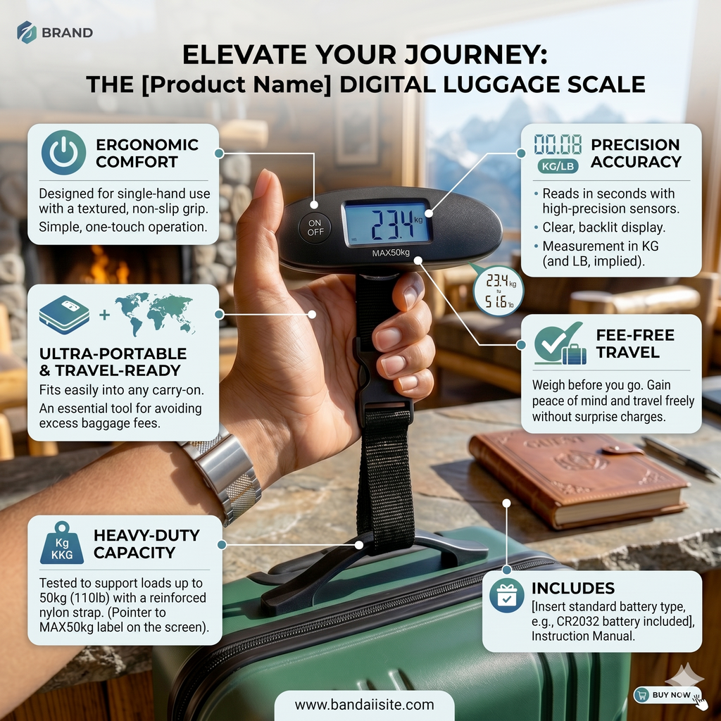 Digial Mini Luggage Scale — No Surprises at Check-In