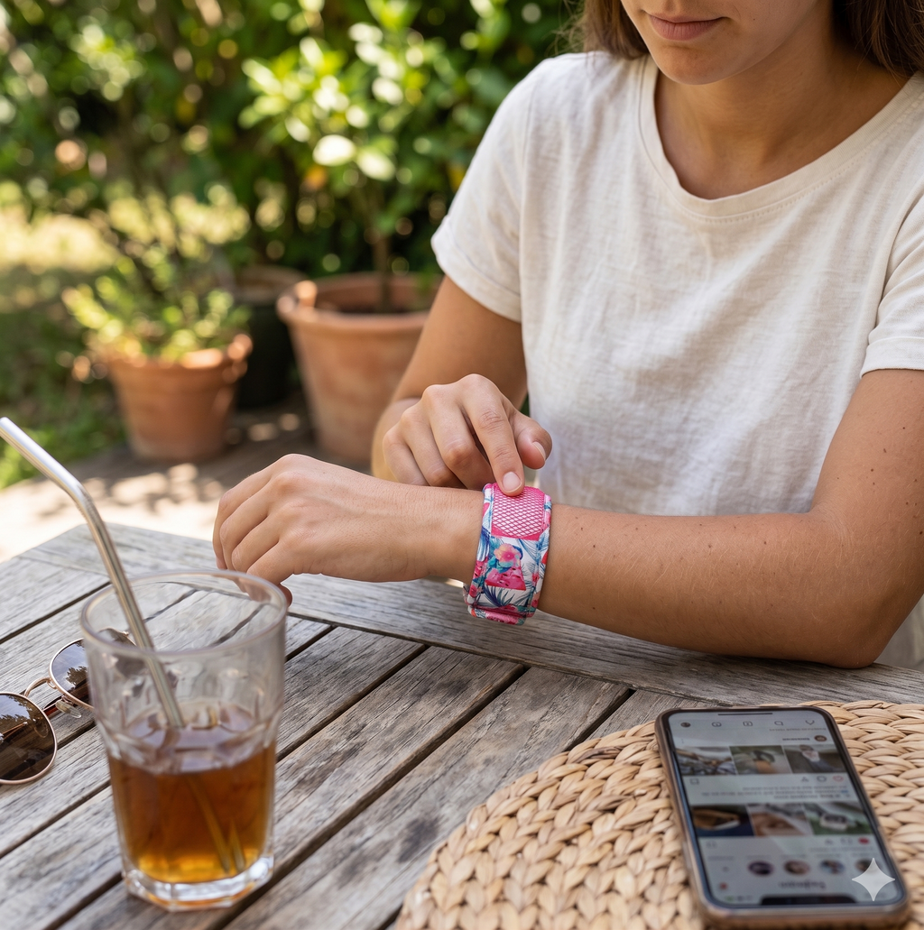 Natural Mosquito Waterproof Repellent Wristband — Watermelon