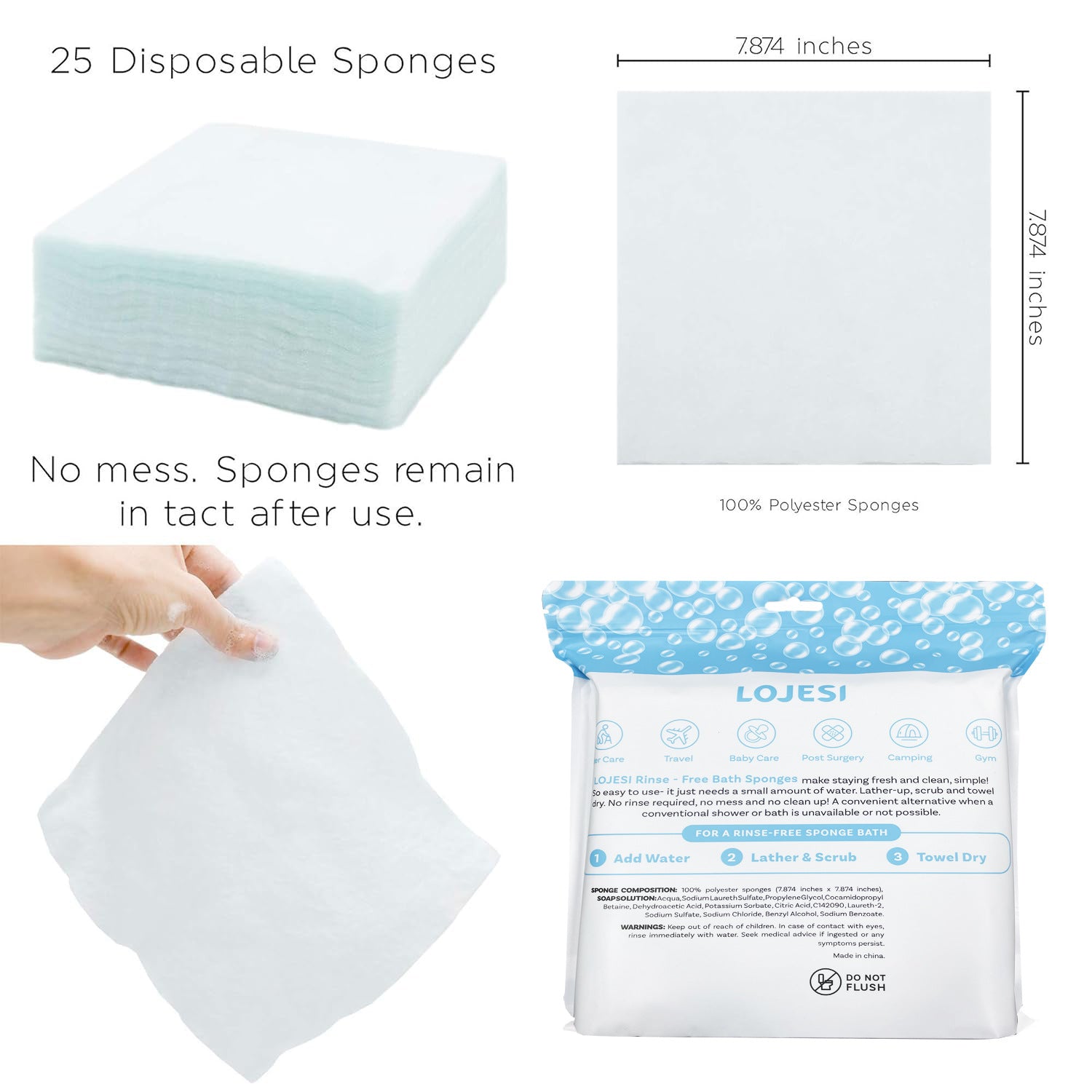Bath wipes