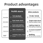 Rechargeable Personal Safety Alarm with Strobe Light