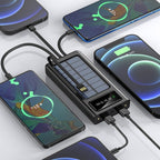 Solar Power Bank with Built-in Cables