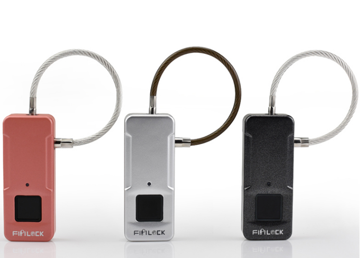 Portable Mini Electronic Fingerprint Padlock with Cable
