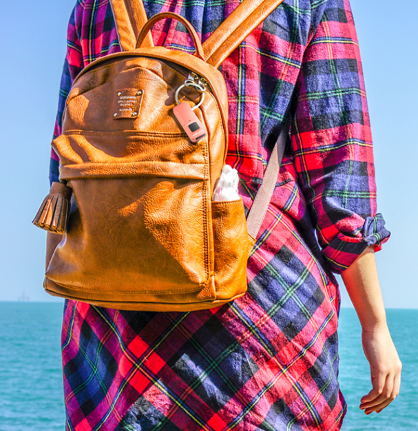 Portable Mini Electronic Fingerprint Padlock with Cable