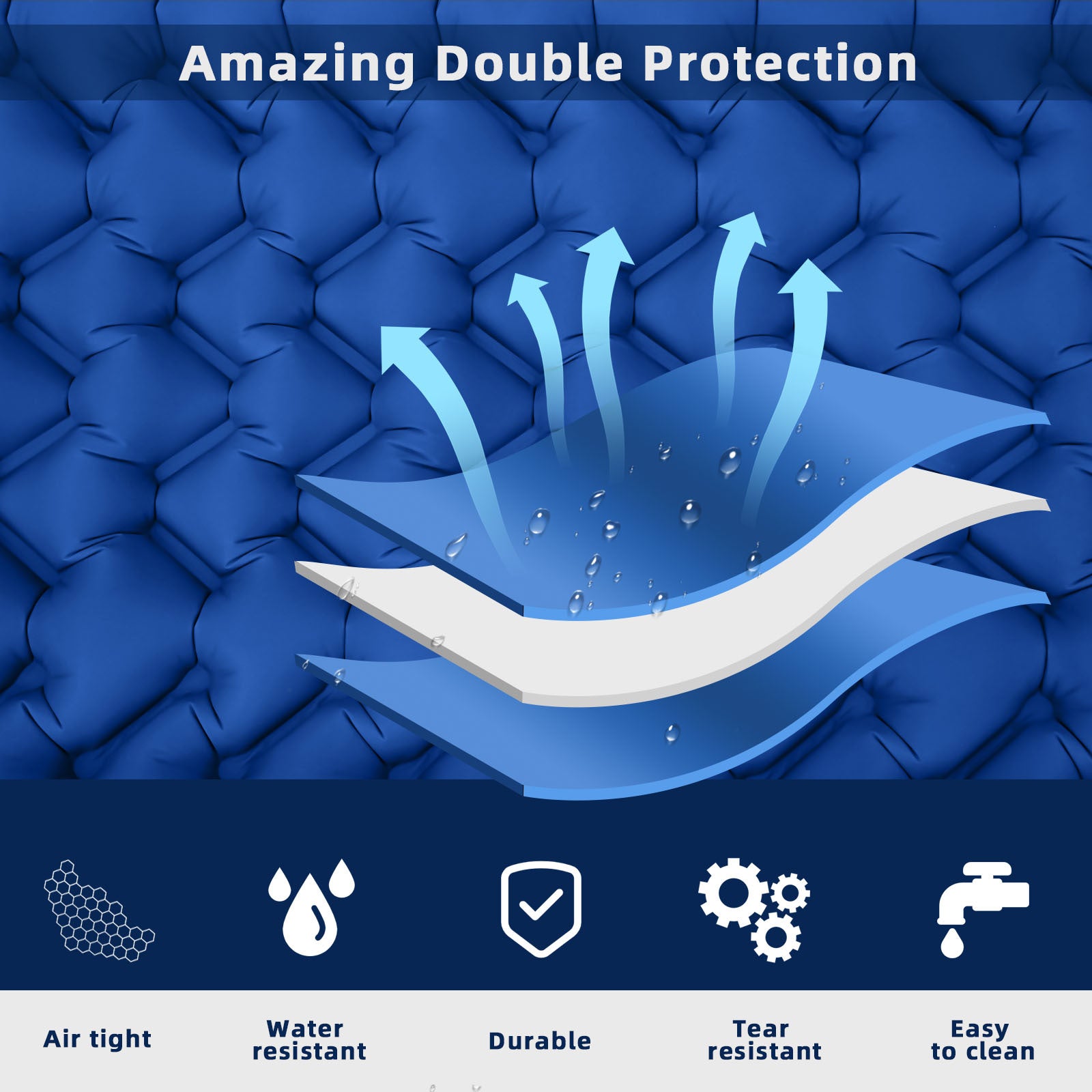 Portable Inflatable Mattress with Built-in Pump