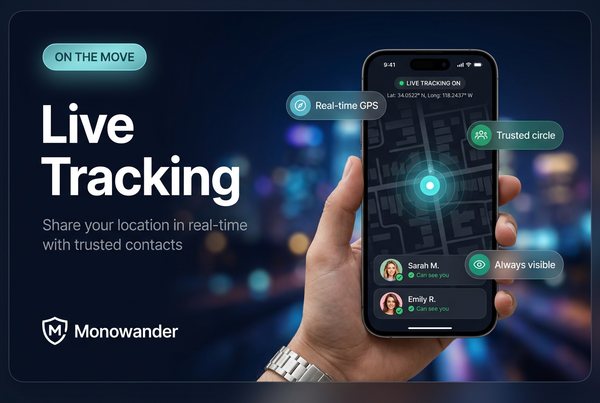Monowander Live Tracking feature