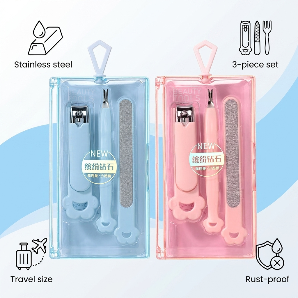 3-Piece Travel Manicure Set - features
