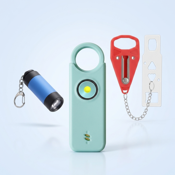 Monowander Complete tier - alarm, door lock and keychain flashlight
